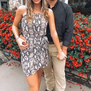 Lane 201 snakeskin wrap dress